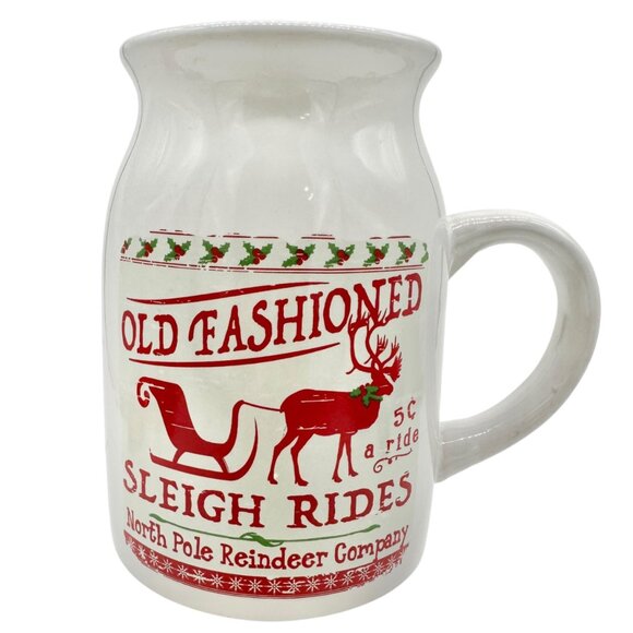 Old Fashioned Sleigh Rides Ceramic Mug By DDI 12 oz Vintage-Inspired Design - Picture 1 of 5